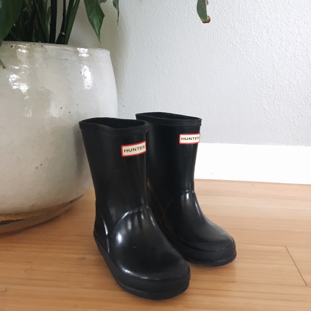 Black Hunter Boots Size 9 Boy/10 Girl (UK Size 8)